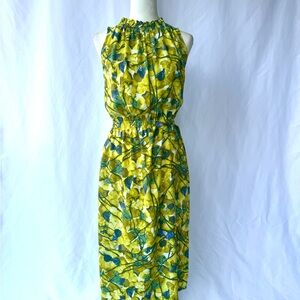 Prologue Yellow Floral Halter Midi Dress